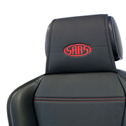 Seat Sports Cushion Pu Black Large With Logo