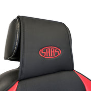 Seat Sports Cushion Pu Black/Red Large With Logo