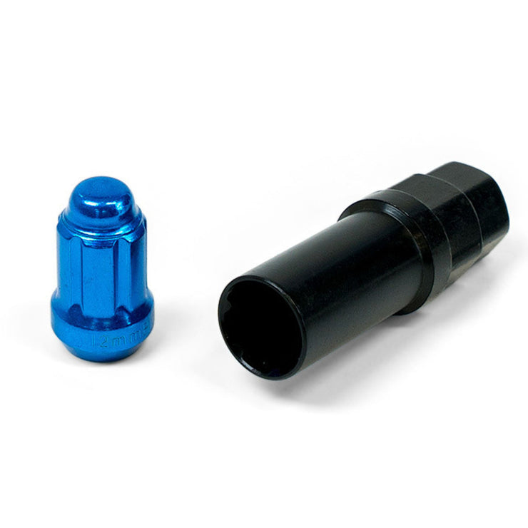 Wheel Nuts S/D 6 Spline 12 x 1.50 Inc Key Blue 10Pk