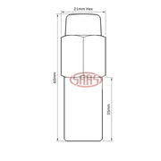 Wheel Nut Mag 1/2 Chrome SST 60mm