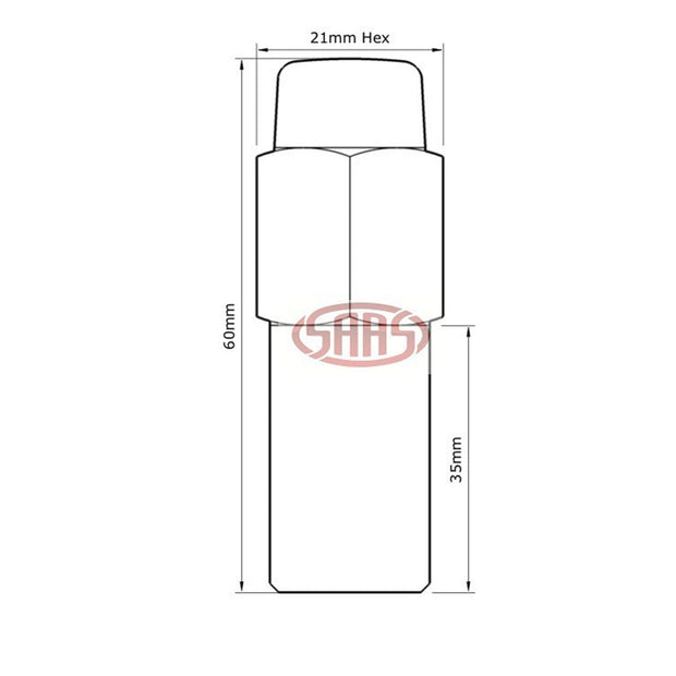 Wheel Nut Mag 1/2 Chrome SST 60mm