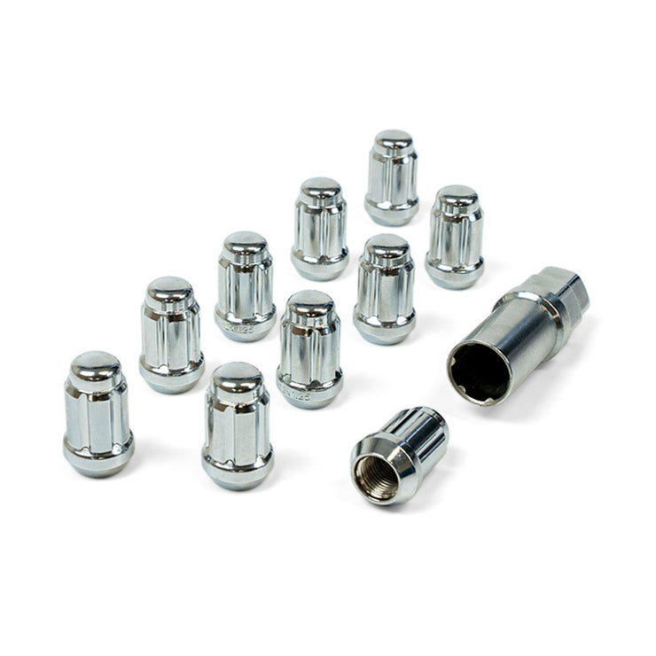 Wheel Nuts S/D 6 Spline 12 x 1.25 Inc Chr Key 10Pk