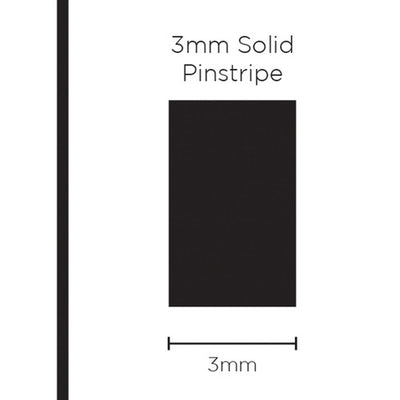 Pinstripe Solid Black 3mm x 10mt