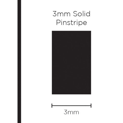 Pinstripe Solid Black 3mm x 10mt