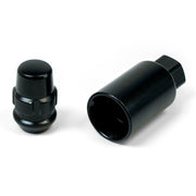 Lock Nuts Splined Acorn Bulge 12mm x 1.25 Black Pk 4