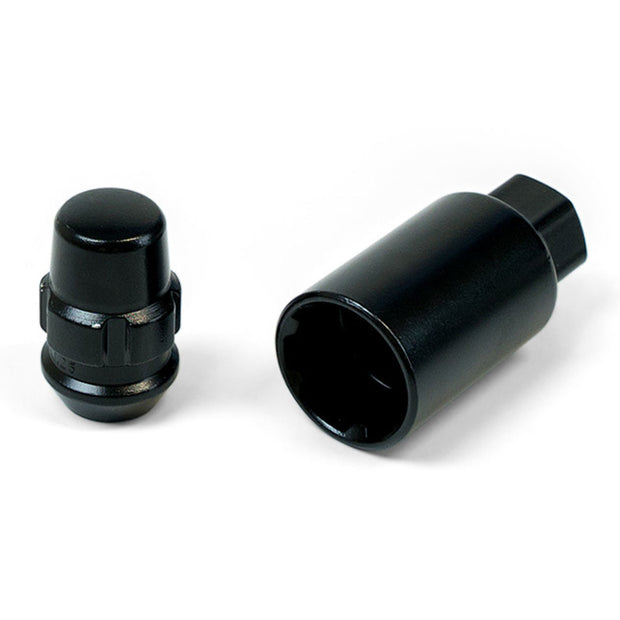 Lock Nuts Splined Acorn Bulge 12mm x 1.25 Black Pk 4