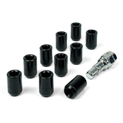 Wheel Nuts S/D Int Hex 1/2 Inc Key Black 10Pk