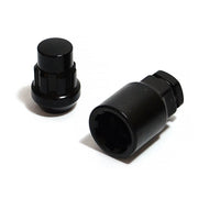 Lock Nuts Splined Bulge 12mm x 1.50 Black Pk 4