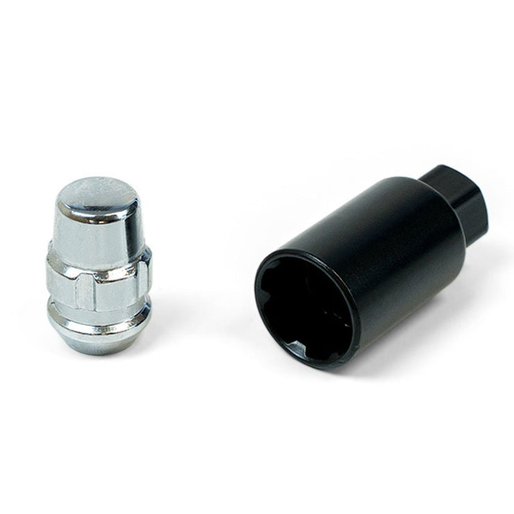 Lock Nuts Splined Acorn Bulge 7/16 Pk 4