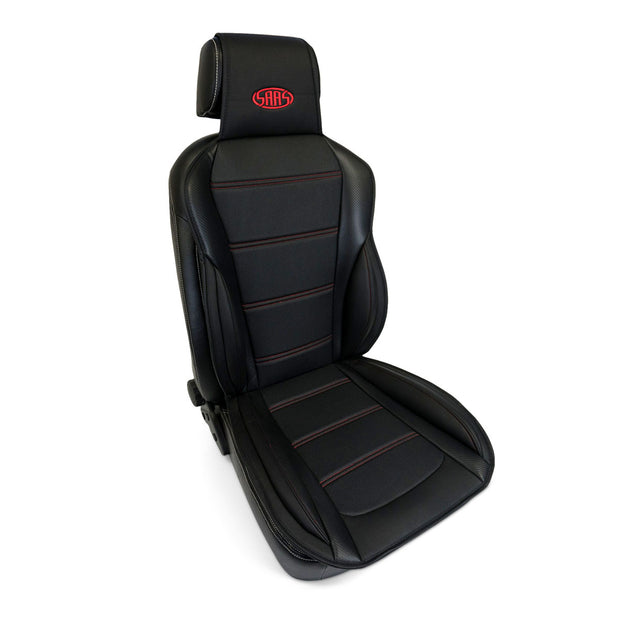 Seat Sports Cushion Pu Black Large With Logo