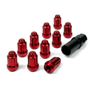 Wheel Nuts S/D 6 Spline 12 x 1.25 Inc Key Red 10Pk