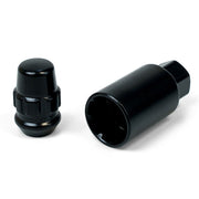 Lock Nuts Splined Acorn Bulge 1/2 Black Pk 4