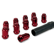 Wheel Nuts S/D 6 Spline 1/2 Inc Key Red 10Pk