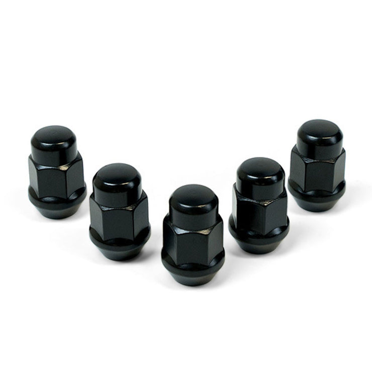 Wheel Nuts Acorn Bulge 12 x 1.25 Black 35mm 5Pk
