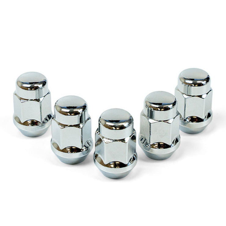 Wheel Nuts Acorn Bulge 1/2" Chrome 35mm 5Pk