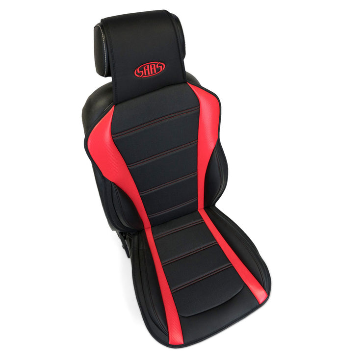 Seat Sports Cushion Pu Black/Red Large With Logo
