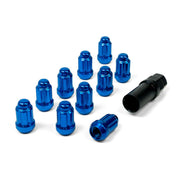 Wheel Nuts S/D 6 Spline 1/2 Inc Key Blue 10Pk