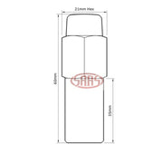 Wheel Nut Mag 12 x 1.50 Chrome SST 60mm