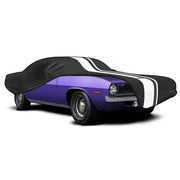 Car Cover Indoor Classic Large 5.0m Black With White Stripes