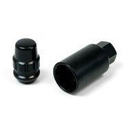 Lock Nuts Splined Acorn Bulge 12mm x 1.50 Black Pk 4