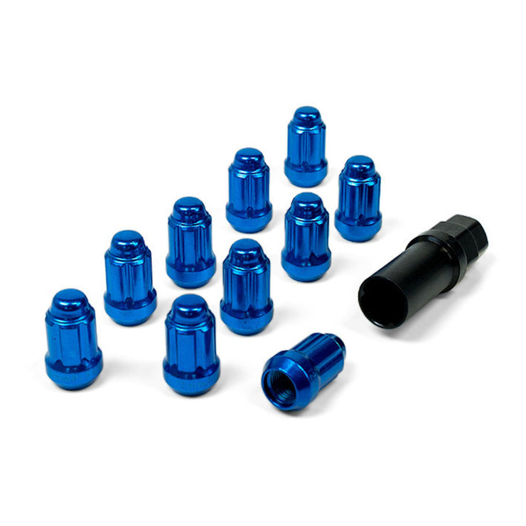 Wheel Nuts S/D 6 Spline 12 x 1.25 Inc Key Blue 10Pk