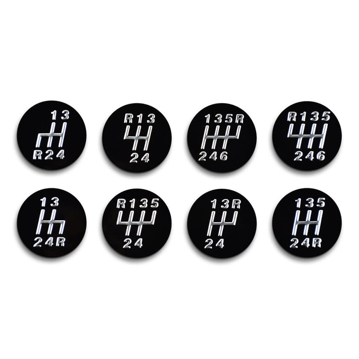 Leather Gear Knob Black Aluminium Insert With 8 Shift Patterns