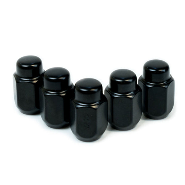 Wheel Nuts Acorn Taper 7/16 Black 35mm 5Pk