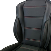 Seat Sports Cushion Pu Black Large With Logo