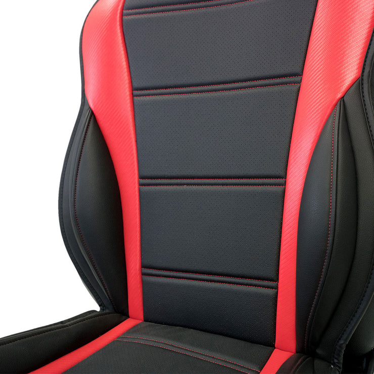 Seat Sports Cushion Pu Black/Red Large With Logo