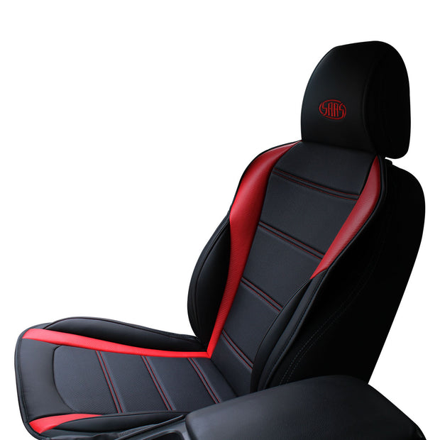 Seat Sports Cushion Pu Black/Red Large With Logo