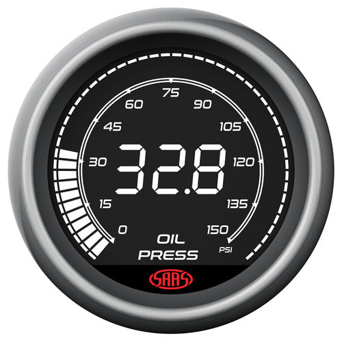 Oil Pressure Gauge 0-150psi 52mm Muscle Digital Series