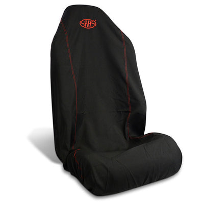 Seat Cover Throw Black SAAS Red Logo Large 1Pc