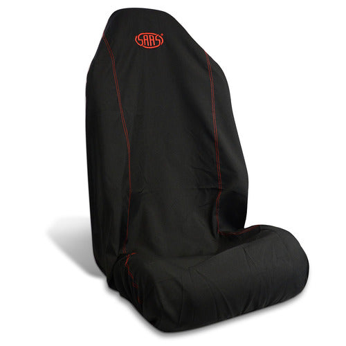 Seat Cover Throw Black SAAS Red Logo Large 1Pc