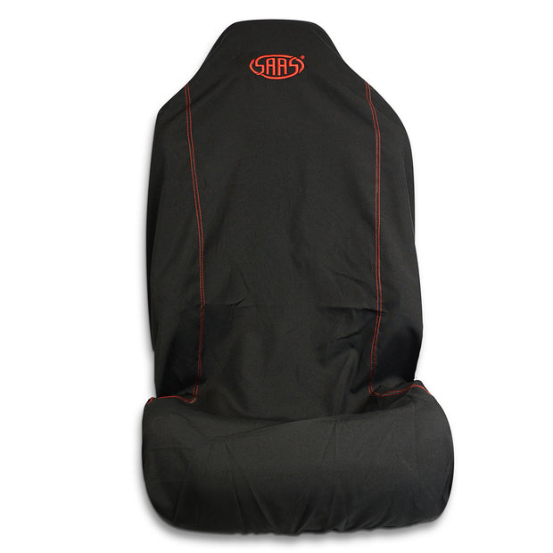 Seat Cover Throw Black SAAS Red Logo Large 1Pc