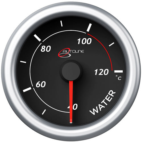 Water Temp Gauge 40°-120° 52mm Black Autoline
