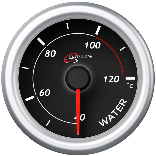 Water Temp Gauge 40°-120° 52mm Black Autoline