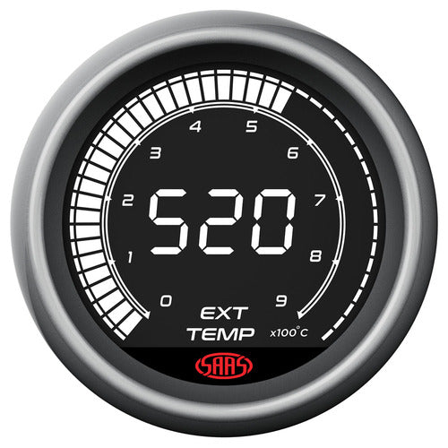 Exhaust Temp Gauge EGT Pyro 0°-900° 52mm Muscle Digital Series