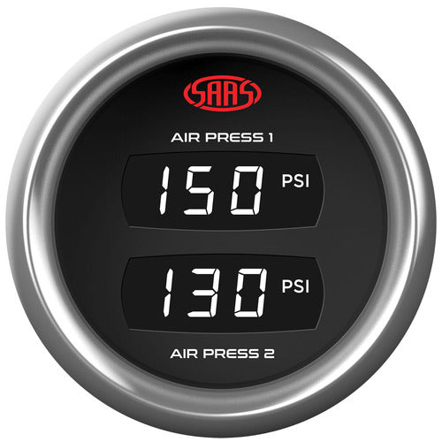 Dual Digital Gauge Air Pressure 0-220psi 52mm Trax