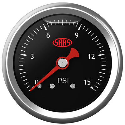 Fuel Press Gauge 15psi Liquid Filled 41mm Black