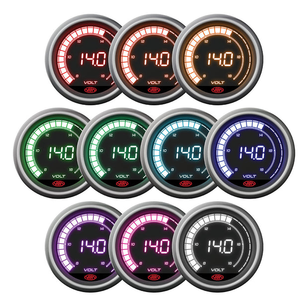 Volt Gauge 8v-18v 52mm Muscle Digital Series