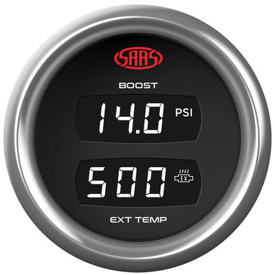 Dual Digital Gauge Boost 0-30psi Exhaust Temp  0°-900° Trax