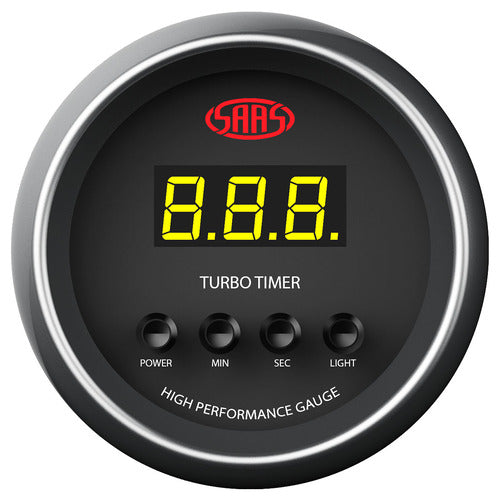 Turbo Timer Digital Auto 52mm Black Muscle Series – 12Volt Customs