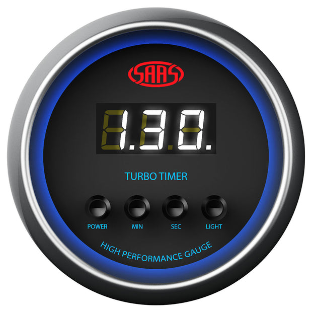Turbo Timer Digital Auto 52mm Black Muscle Series