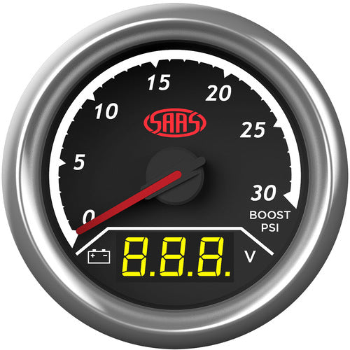 Dual Gauge Boost 0-30psi/volt 8v-18v Analogue/Digital Trax Series