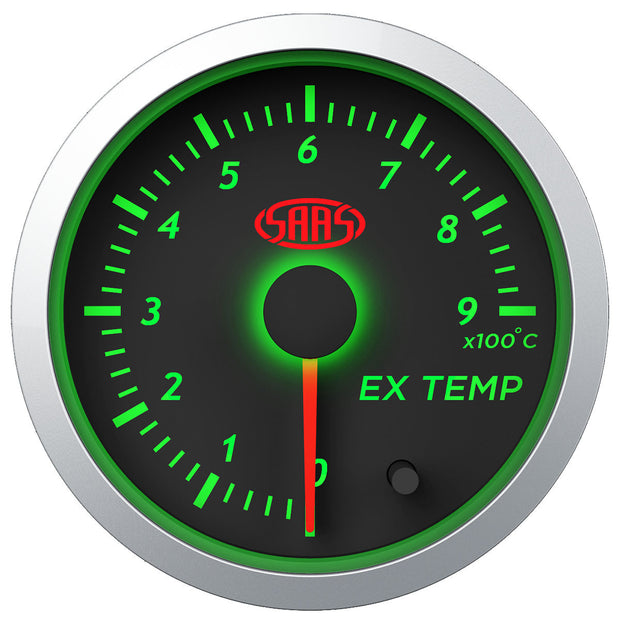 Exhaust Temperature Gauge 0°-900° 52 mm Black Street Series