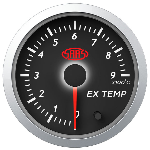 Exhaust Temperature Gauge 0°-900° 52 mm Black Street Series