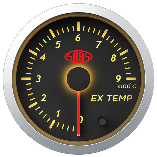 Exhaust Temperature Gauge 0°-900° 52 mm Black Street Series