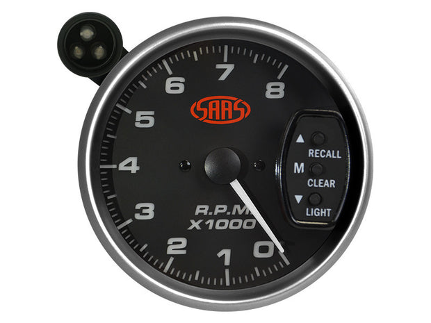 Tachometer 0-8k Shiftlite 3-3/4 Black Muscle Series