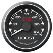 Boost Gauge Diesel 0-60psi 52mm Black Muscle Series