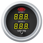 Dual Volt Digital Gauge 8v-18v 52mm Black Muscle Series 2